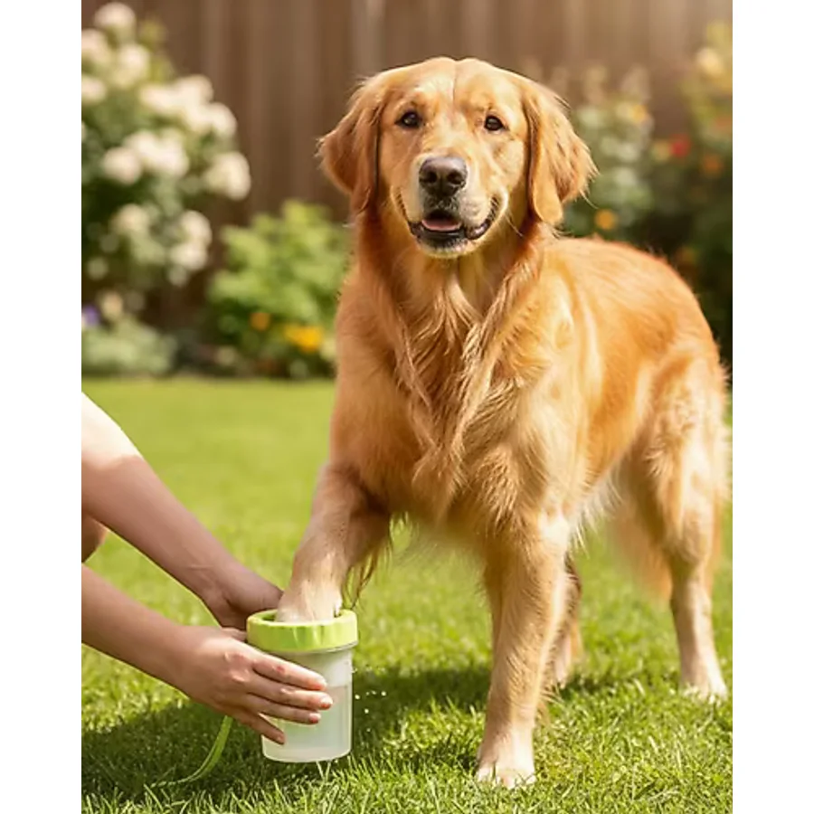 Yuvarlak Başlıklı Köpek Pati Temizleyici Yumuşak Silikon Fırçalı