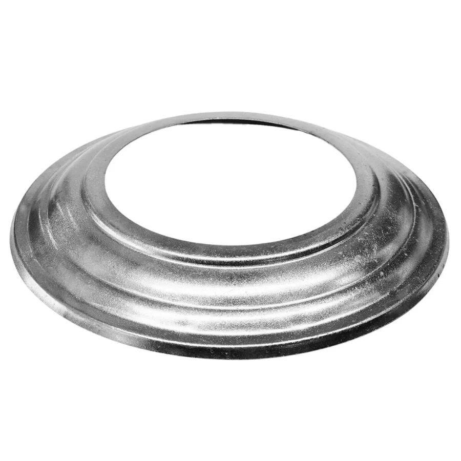 Yuvarlak Galvanizli Gri Soba Boru Aynası Çemberi Halkası Kapağı 13x23Cm