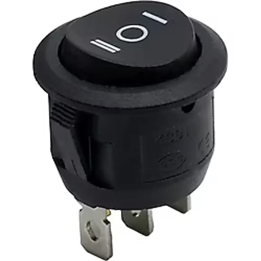 Yuvarlak Işıksız Anahtar ON-OFF-ON 3P IC-134