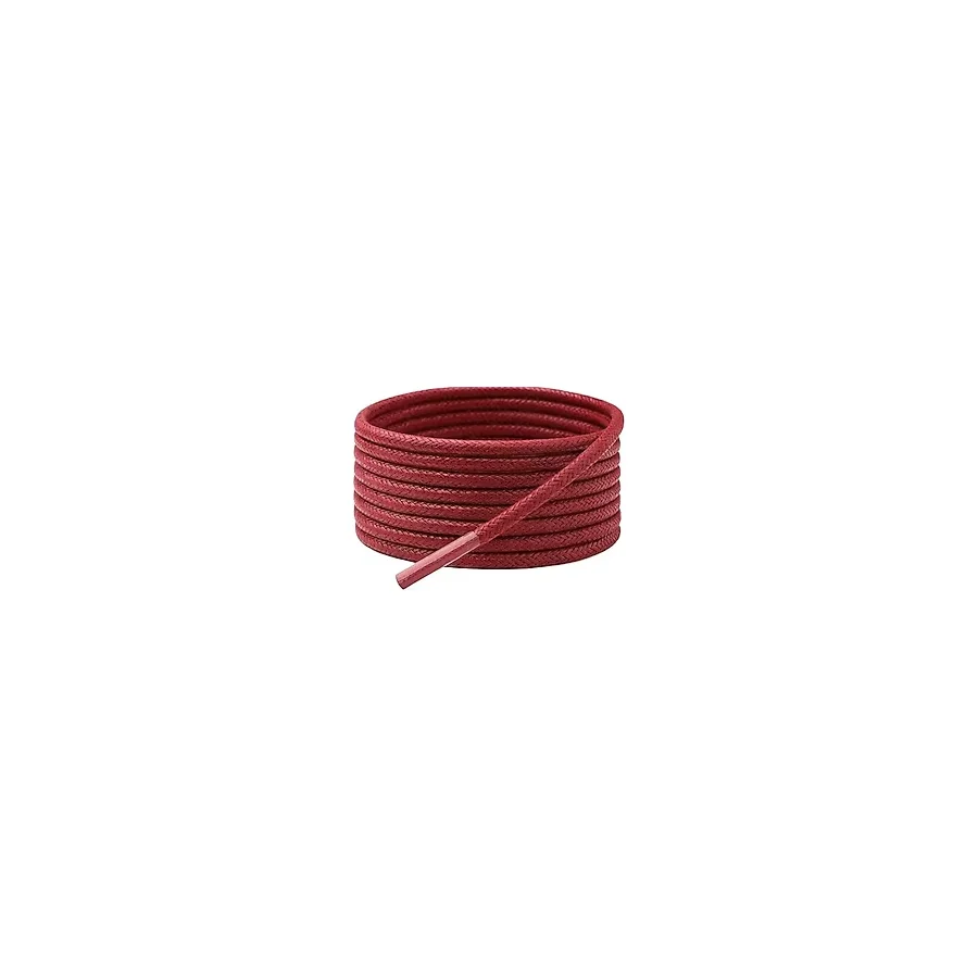 Yuvarlak Mumlu Ayakkabı Bağcığı, Casual, Bot, Klasik ve Spor Ayakkabılar İçin Bağcık, 1 Çift (Kırmızı, 80 cm)