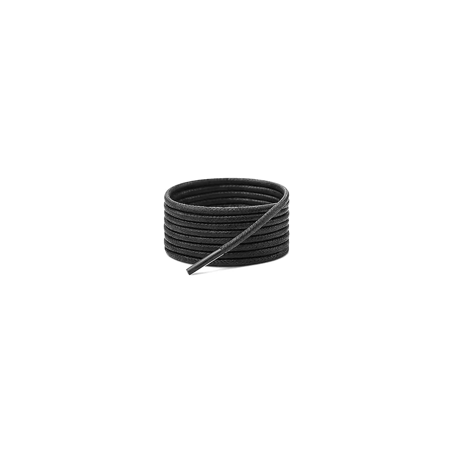 Yuvarlak Mumlu Ayakkabı Bağcığı, Casual, Bot, Klasik ve Spor Ayakkabılar İçin Bağcık, 1 Çift (Siyah, 150 cm)