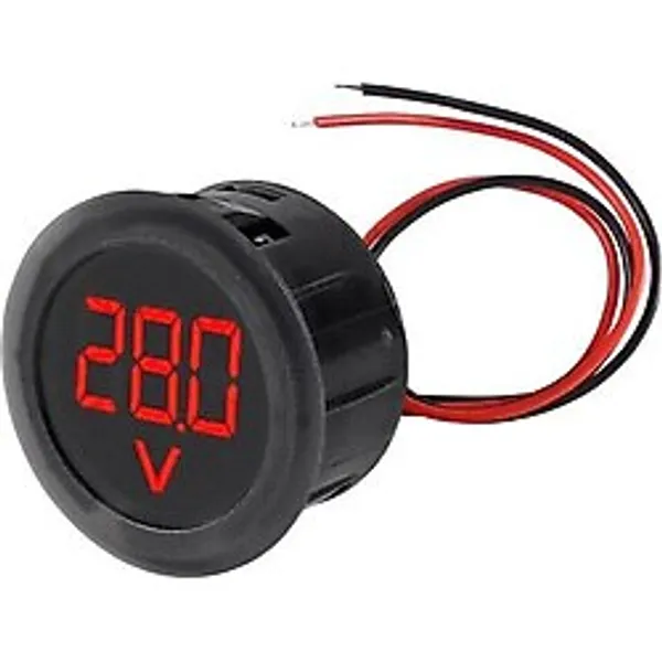 Yuvarlak Voltmetre Dc 4-100V Kırmızı
