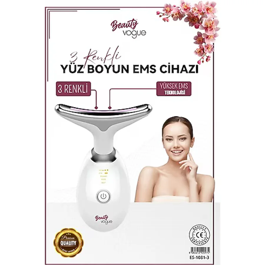 Yüz ve Boyun Masaj Aleti Ems Cihazı Güzellik Cihazı 3 Programlı Yüz Masaj Aleti Sıkılastırıcı Masaj Aleti Kırşıklık Giderici