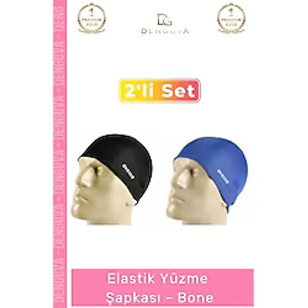 Yüzmebonesi Yüzücü Bonesi Silikon Bone Su Geçirmez Esnek Havuz Deniz Ekipmanı Yüzme Şapkası 2'Li Set