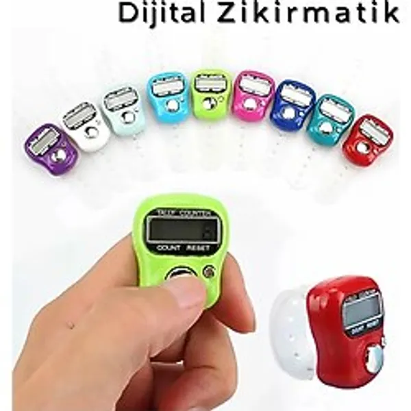 Yüzük Şeklinde Adım Sayar Ve Dijital Zikirmatik - Karışık Renk - 1 Adet