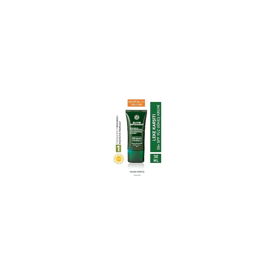 Yves Rocher Bitkisel Antioksidan Elixir Botanique 50 Spf Leke Karşıtı Yüz Güneş Kremi E Vitamini Tüm Cilt Tipleri 30 ml