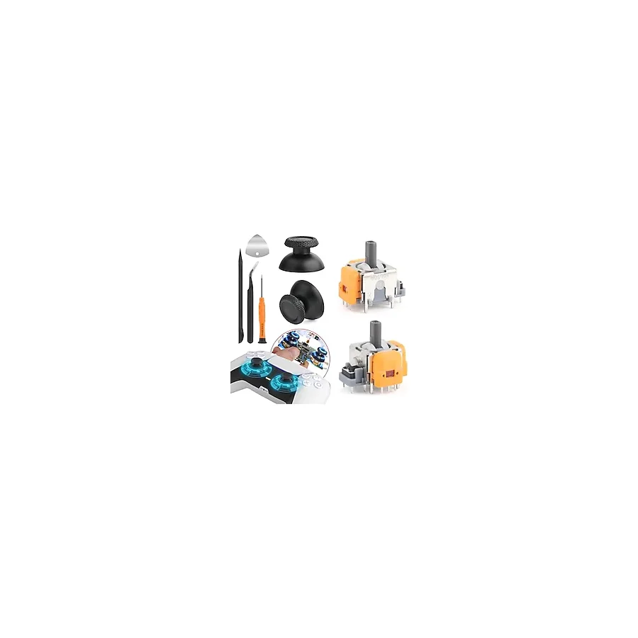 YWLRONG Sony PlayStation 5 PS5 Joystick için Hall Effect Joystick Yedek 3D Analog Sensör Modülü PS5 Joystick Thumb Stick Denetleyici Aksesuarları Parçaları Onarım Araçları ile (2 Paket)