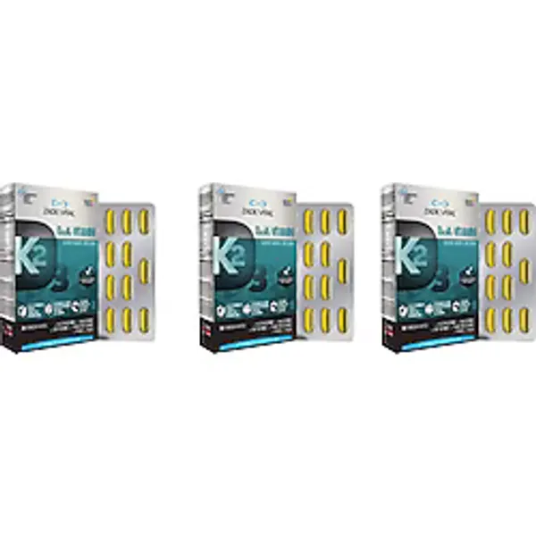 Zade Vital D3 + K2 Vitamin 30 Kapsül x 3 Yetişkinler İçin Vitamin ve Mineral Takviyesi