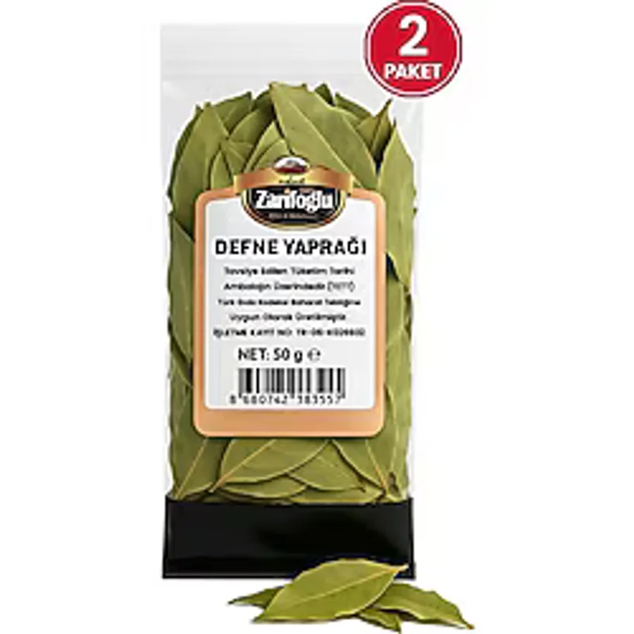 Zarifoğlu Defne Yaprağı Bitkisi Otu Şifalı Bitkiler 2 x 50 gr