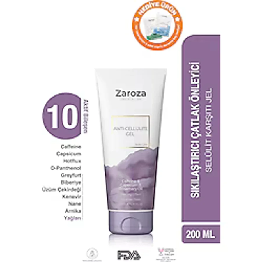 ZAROZA Selülit Karşıtı Jel, Nemlendirici Ve Sıkılaştırıcı (GREYFURT VE BİBERİYE YAĞI) Anti-cellulite Gel
