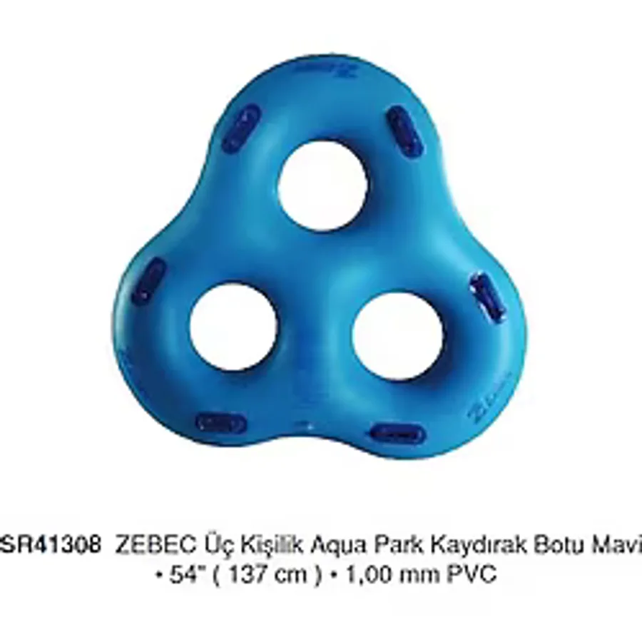 Zebec Üç Kişilik Aqua Park Kaydırak Botu Mavi