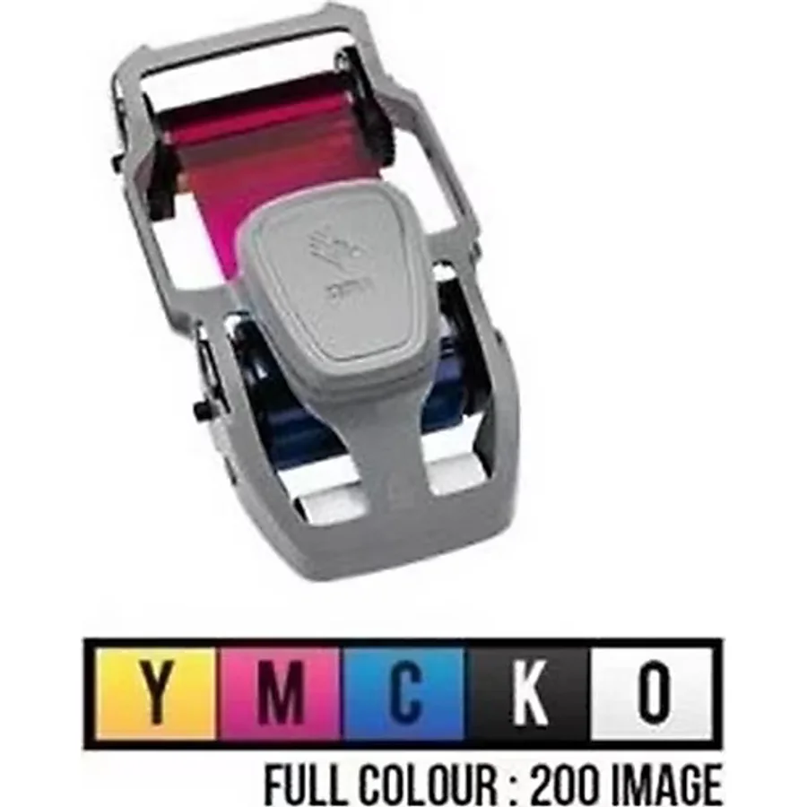 ZEBRA 800300-250EM ZC100/ZC300 UYUMLU TEK YÜZ 200 BASKI RENKLİ RİBON
