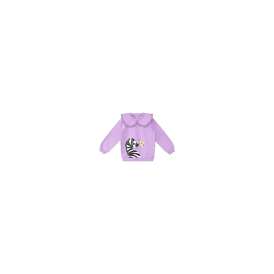 Zebra Kız Bebek Lila Sweatshirt