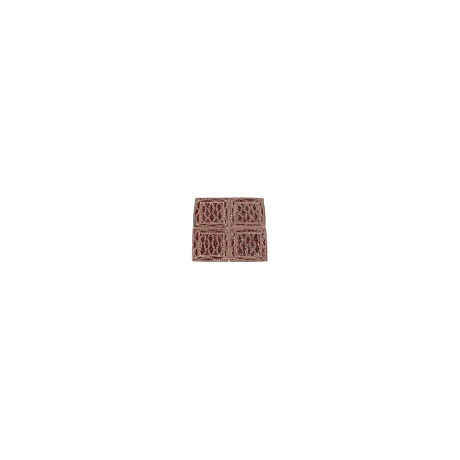 Zehra Abla Halı Yeni El İşi Otantik İnce Kum Boncuklu Masa Sehpa Fiskos Örtüsü 5942 Bordo-50 x 50