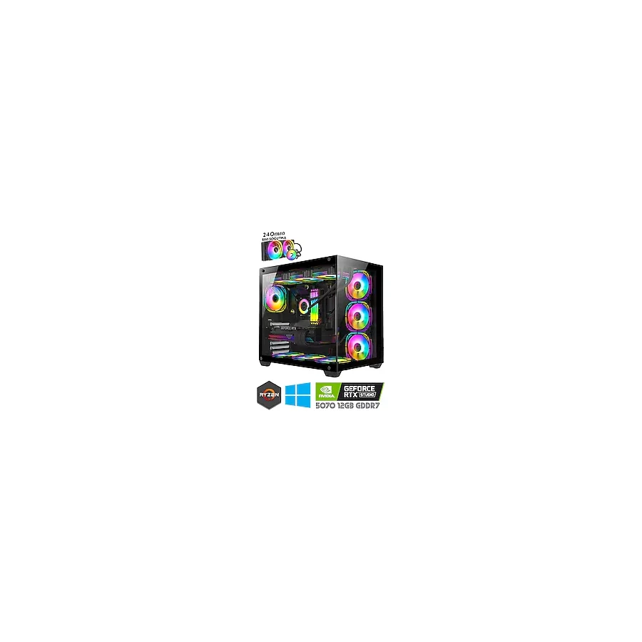 Zeiron Webstar X5 Ryzen 7 5700X 32GB 1TB M.2 SSD 12GB RTX5070 Sıvı Soğutmalı Hazır Sistem Oyun Bilgisayarı