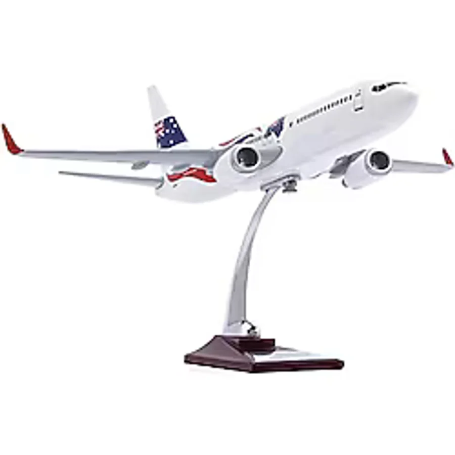 Zek Upp Zekupp Boeing 737-800 Avustralya Tasarımlı Uçak Maketi, 1/100 Ölçek Model Uçak, Havacılık Meraklıları İçin Hediye, Koleksiyoner Hediyesi (ZU-U