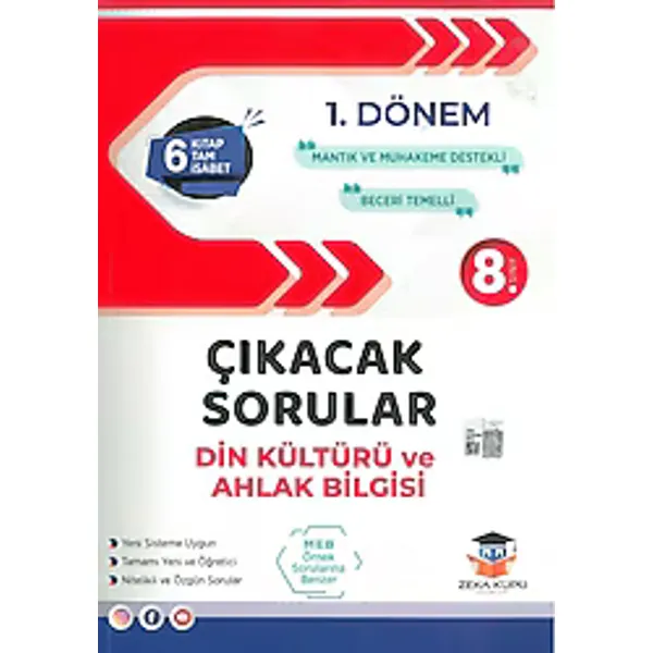 Zeka Küpü Yayınları 1. Dönem 8.Sınıf Din Kültürü ve Ahlak Bilgisi Çıkacak Sorular