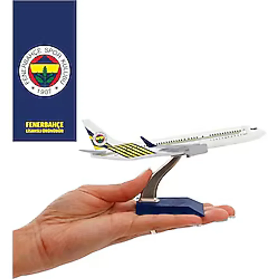 Zekupp Boeing 737-800 1/250 Ölçek Fenerbahçe Lisanslı Beyaz Tasarım Maket Uçak