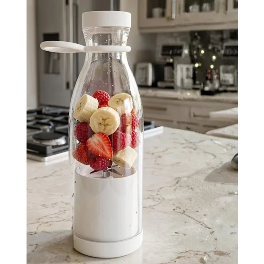 Zenvia USB Şarjlı Mini Blender Taşınabilir Smoothie Yapıcı Hafif ve Pratik Tasarım - Ahşap