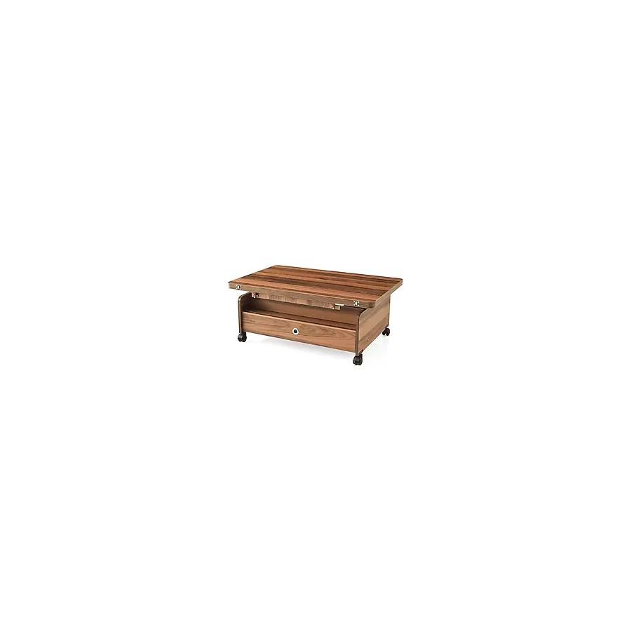 Zerenland 61 Akıllı Sehpa, Sihirli Sehpa, 6 Boyutlu Sehpa 90x60cm Ceviz