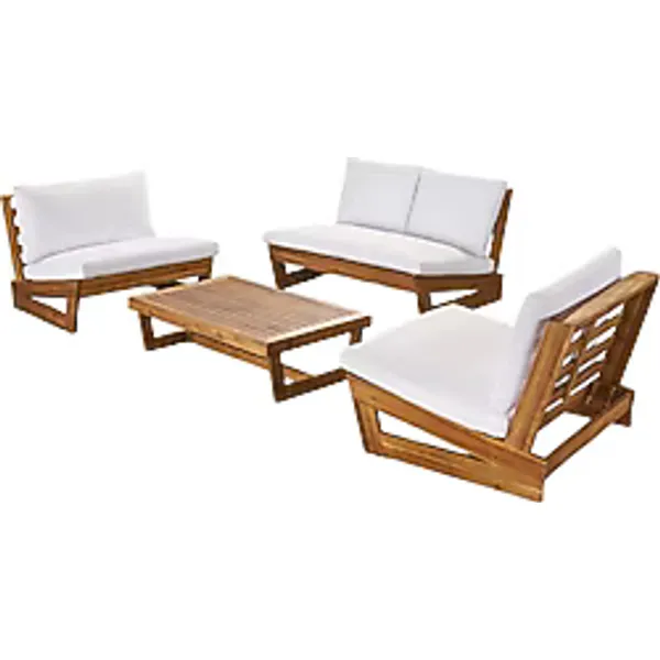 Zerka Concept ConforLove 2+1+1+Sehpa Ahşap Bahçe & Balkon Takımı