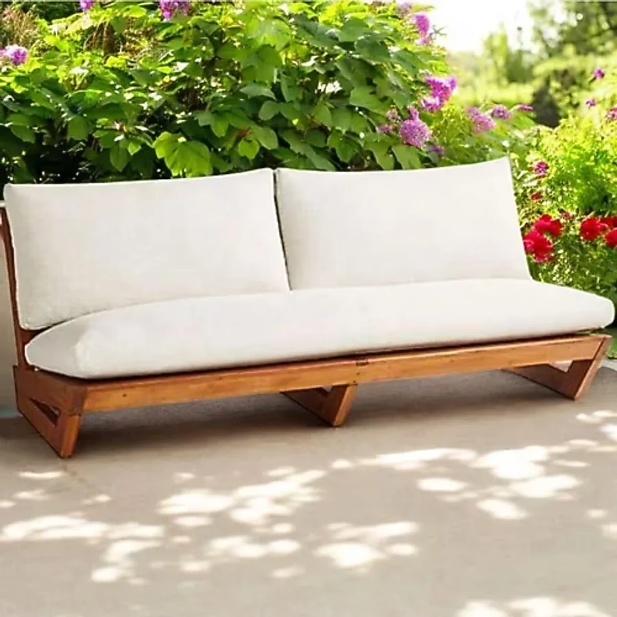Zerka Concept Conforlove Bahçe Balkon Masif Kestane Ahşap Koltuk 1 Adet ikili Koltuk