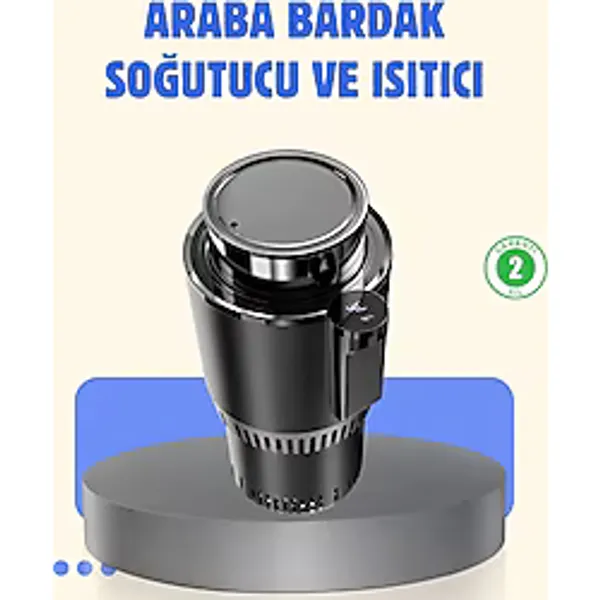 Zero Land Lvsqvr Araç Içi Akıllı Bardaklık Isıtıcı Soğutucu Dijital Ekranlı - Metal