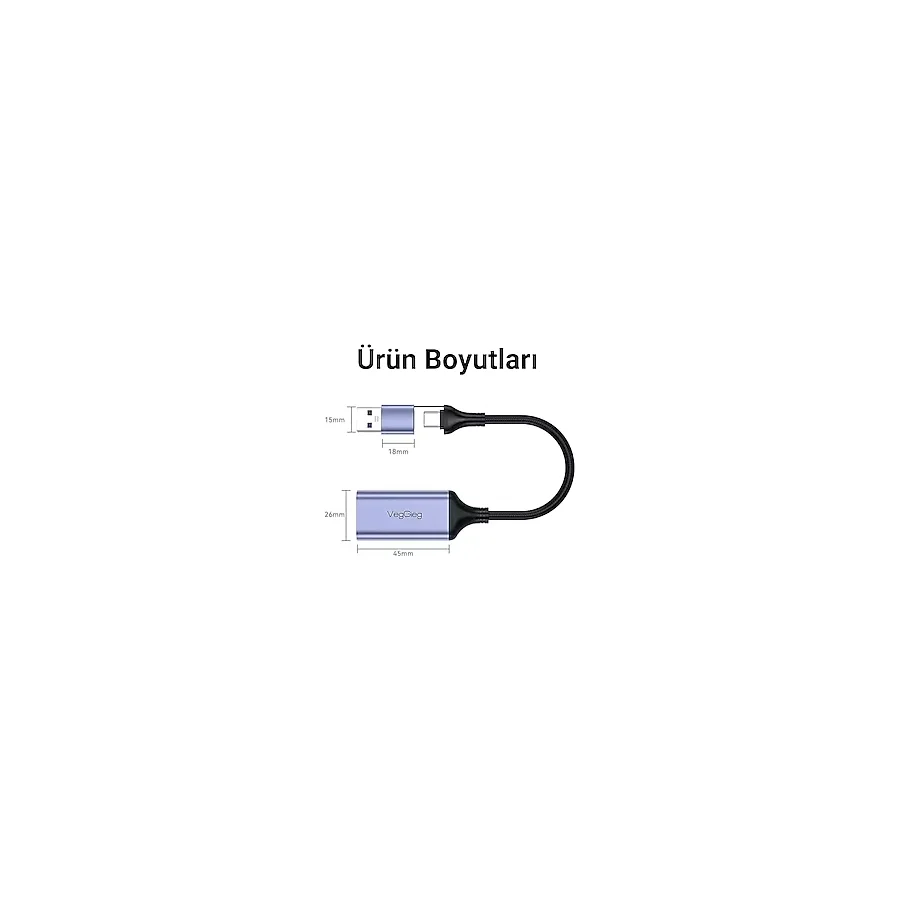 Zg Store 1080P 60Hz HDMI Video Capture Card USB 3.0 ve Type-C Görüntü Yakalama Kartı
