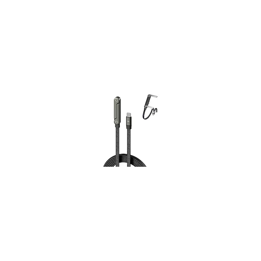 zhoppy 240W Hasır Kablo 1.5METRE Type-c Type-c Şarj Kablosu TİP C Telefon Stand Tutucu Katlanabilir Telefon Tutucu Örgülü Macbook Tablet Hızlı Şarj 240 W