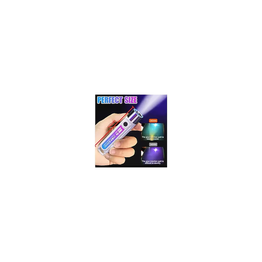 Zigver Uv El Feneri 395 NM Siyah Işık USB Şarj Edilebilir Ultraviyole LED Blacklight Woods Lamba Güçlü Floresan Taşınabilir Dedektör - 0 - Siyah - 100 W