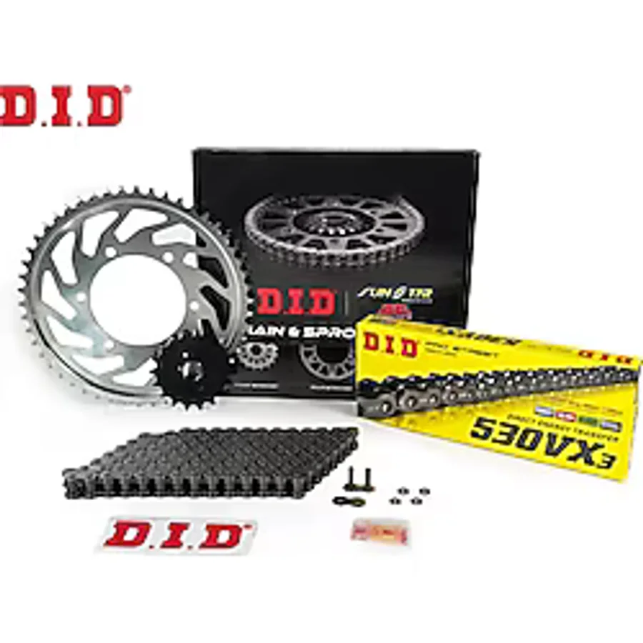 Zincir Dişli Seti Trıumph Speed Trıple (955 Cc) (1999-2001) / Trıumph / Speed Trıple / 955Cc / Zincir: Dıd-530Vx3 (Çelik)-108 / Ön-Arka Dişli
