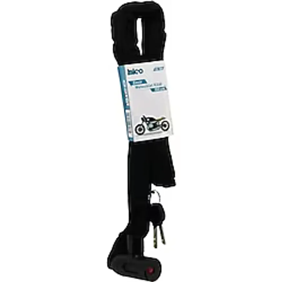 ZİNCİRLİ ANAHTARLI MOTOR - BİSİKLET KİLİT BEZ KILIFLI AÇ-KAPA KİLİT KAPAK 150CM (5250)