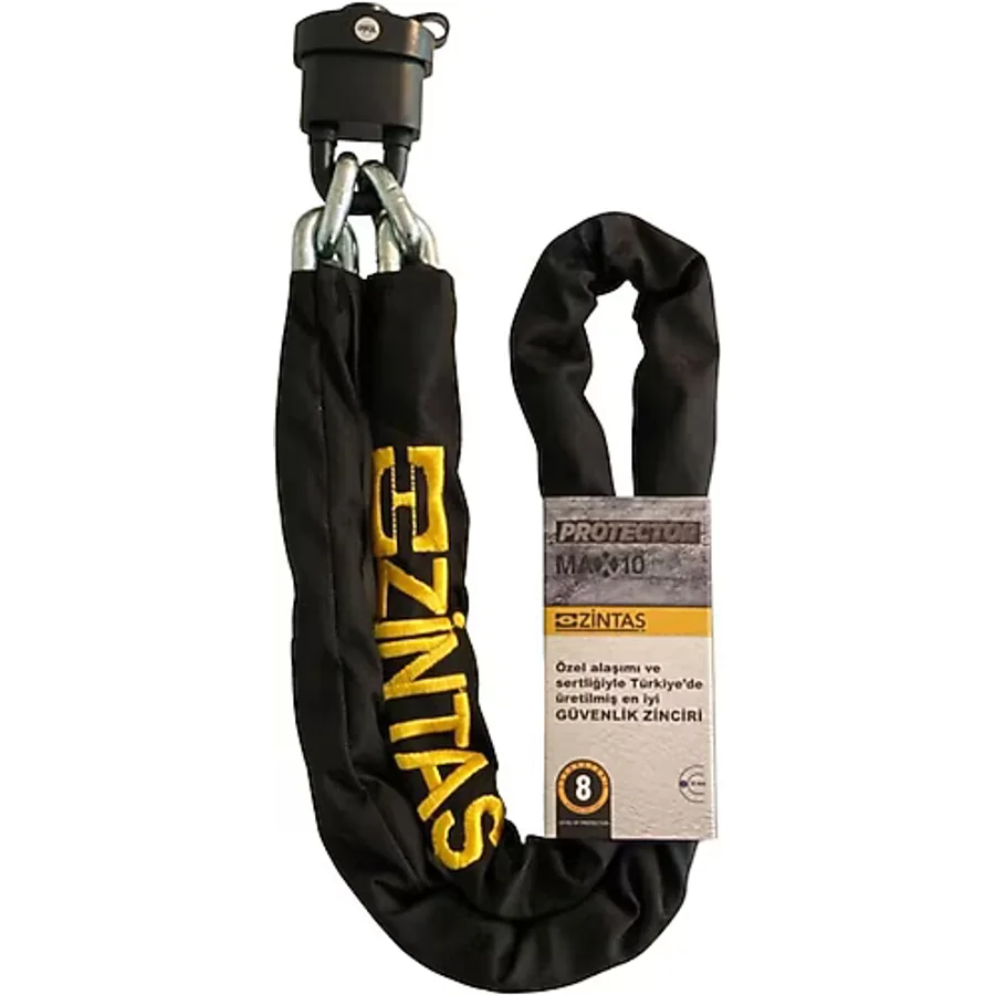 Zintaş MAX10 10 mm 200 cm Kesilmez Motosiklet Zincir Kilit