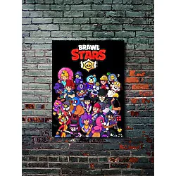 ZNC Brawl Stars, Eşsiz Tasarım Oyun, Karakter Posterleri, Özel Tasarım Kağıt Poster