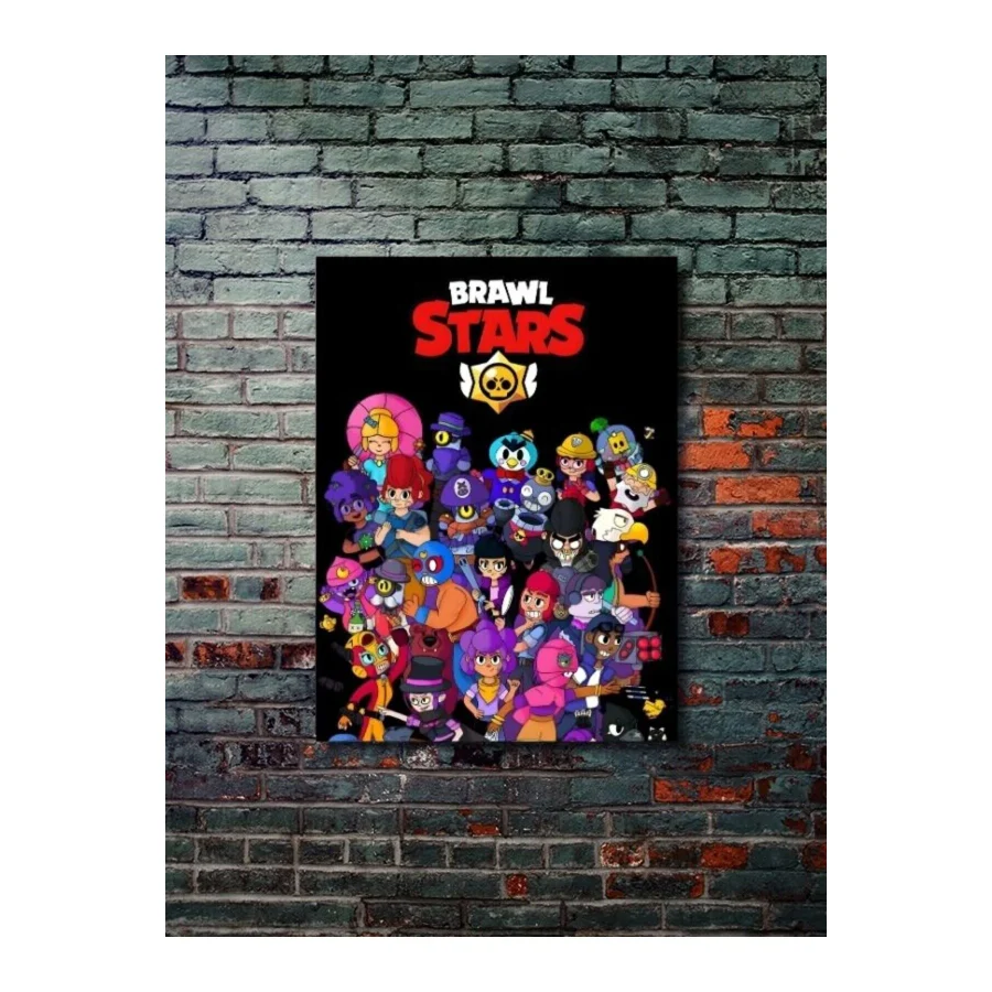 ZNC Brawl Stars, Eşsiz Tasarım Oyun, Karakter Posterleri, Özel Tasarım Kağıt Poster