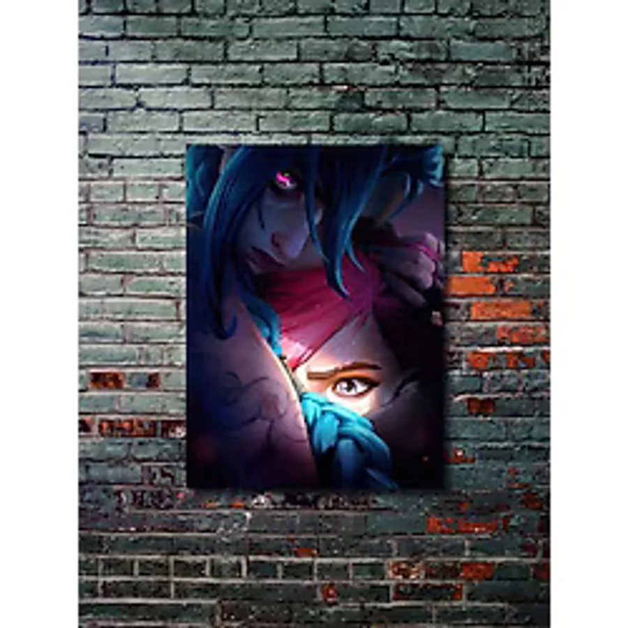 ZNC Jinx & Vi - Arcane - LOL - Oyun Posterleri, Özel Tasarım Kağıt Poster