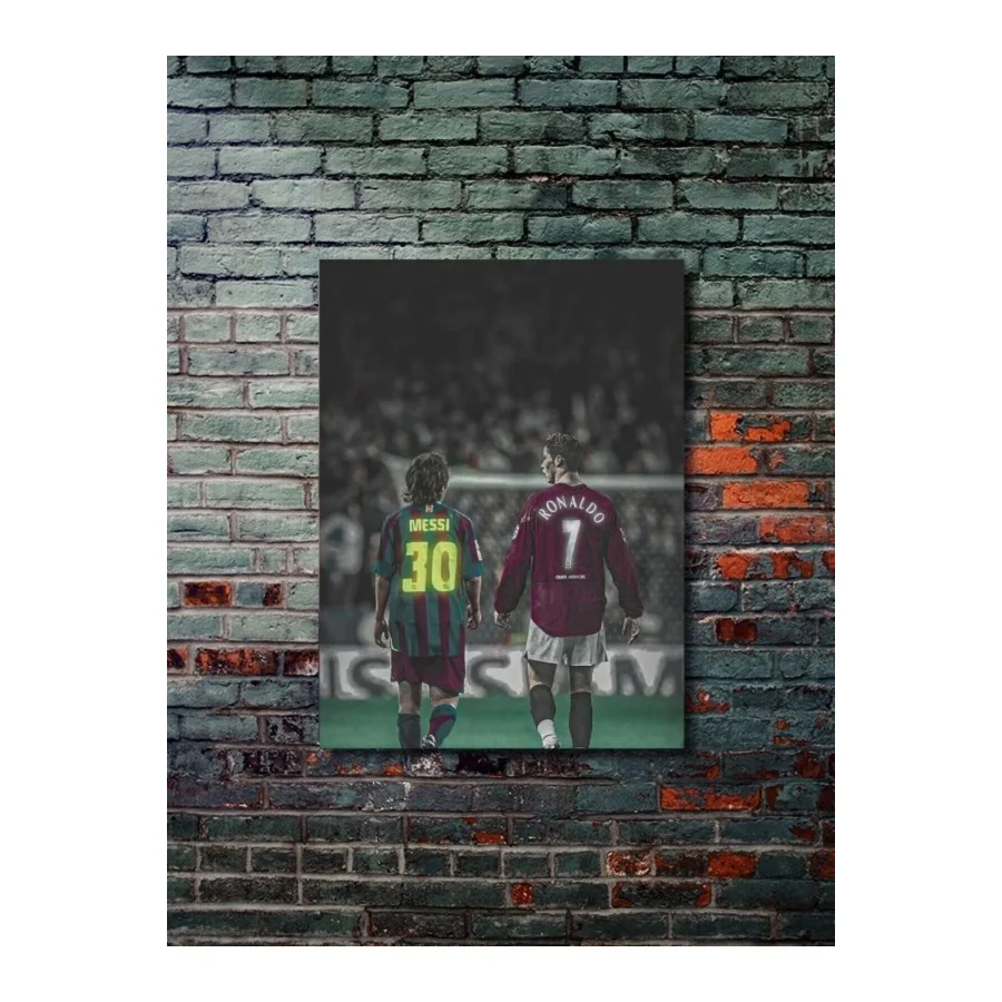ZNC Ronaldo, Messi - Spor Posterleri, Takım Posterleri Özel Tasarım Kağıt Poster