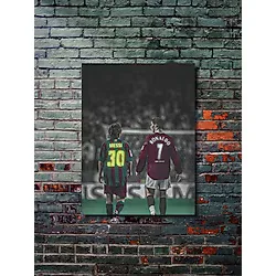 ZNC Ronaldo, Messi - Spor Posterleri, Takım Posterleri Özel Tasarım Kağıt Poster