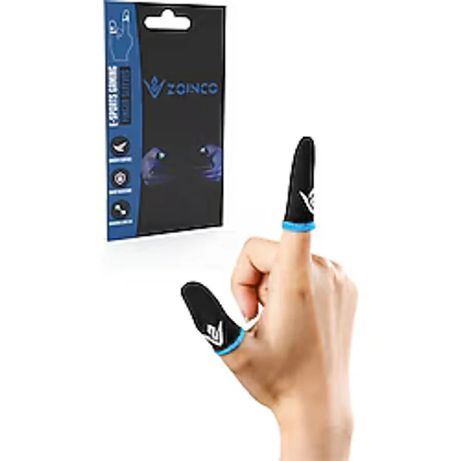 ZOİNCO E-spor Mobil Oyun Parmak Eldivenleri Süper Iletken Karbon Fiber Kumaş - 1 Çift - 2 Parmaklık