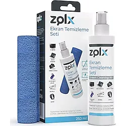 Zolx Ekran Temizleme Seti 250ML + Temizleme Bezi Lcd, Led, Ekran, Laptop, Tablet, Bilgisayar, Televizyon, Cep Telefonu, Gözlük, Kamera, Koruyucu Ve Parlatıcı Doğal Temizleme