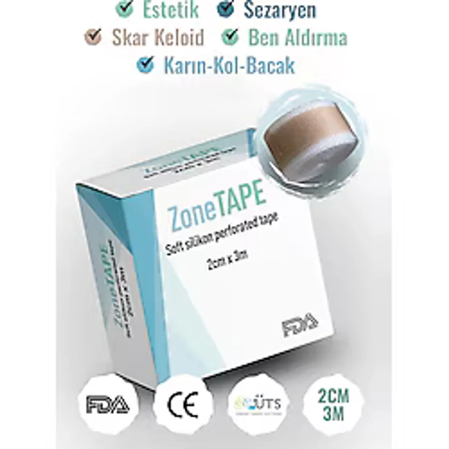 Zonetape Soft Silikon Estetik Yara izi Düzeltme Bandı 2 CM x 3 M