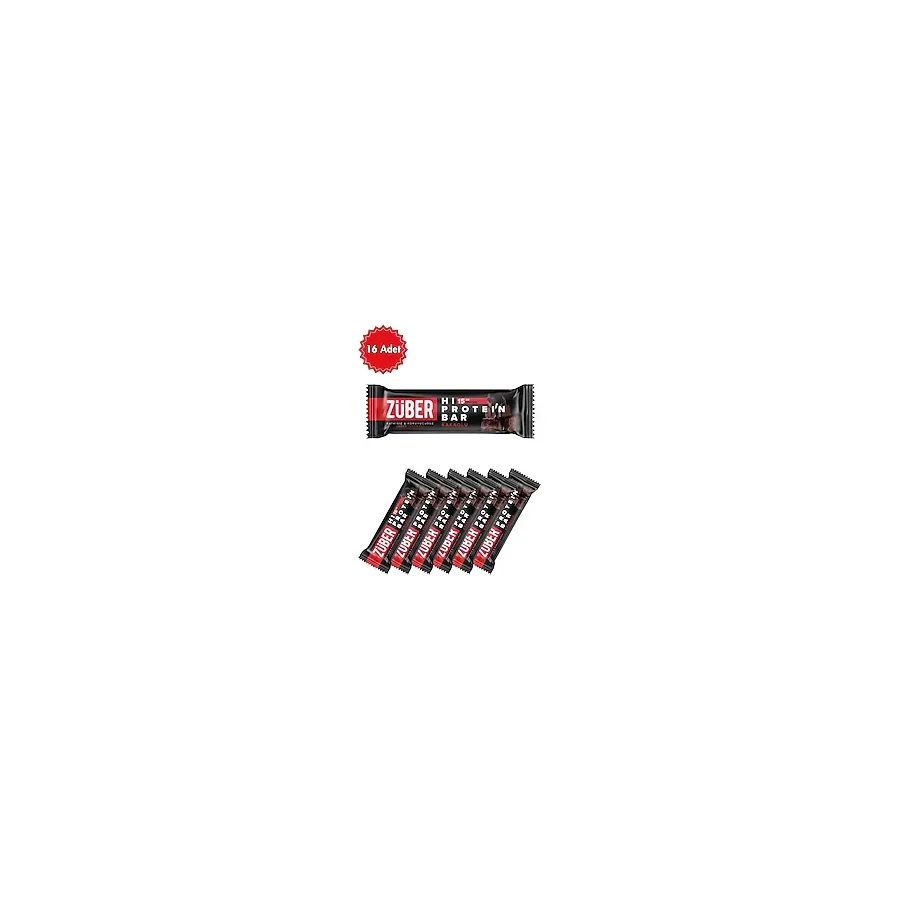 Züber Glutensiz Kuru Meyveli Kuru Yemişli Kakaolu Protein Bar 45 G Sağlıklı Atıştırmalık Yüksek Protein ve Doğal Enerji - 45 gr - 16 Adet
