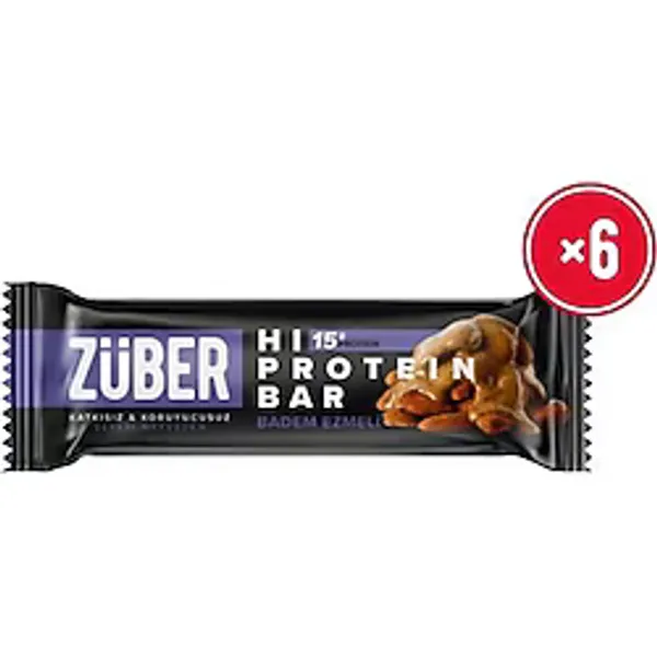 Züber Hi Bademli 45 gr 6'lı Protein Bar