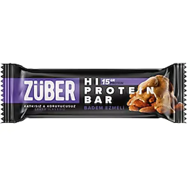 Züber High Protein Bar 45 G Fındıklı - 15G Protein, Şekersiz Atıştırmalık 6'li Avantaj Paketi - 6 Adet