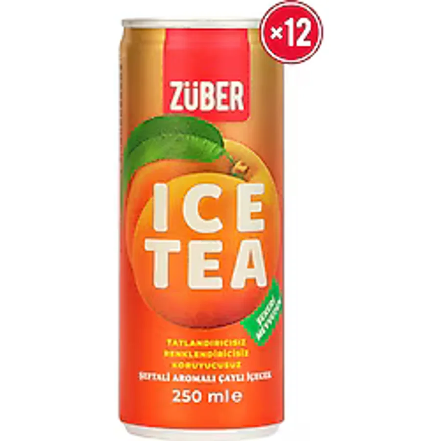 Züber Ice Tea Şeftali Soğuk Çay 250ml x 12 Adet