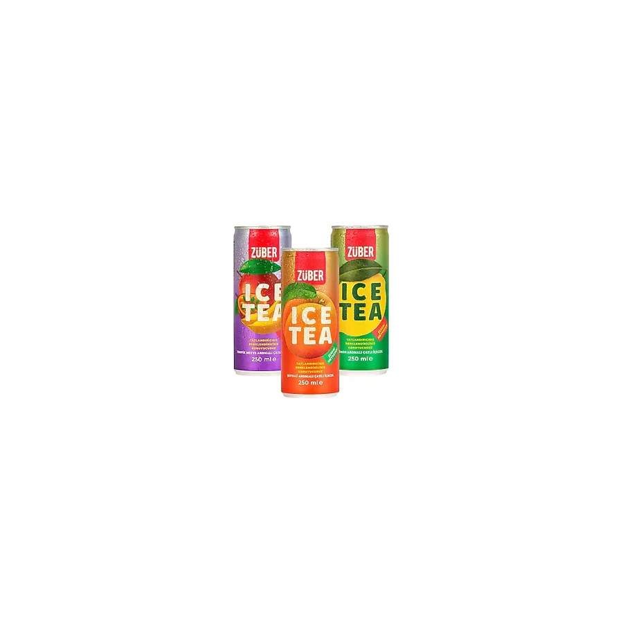 Züber Ice Tea Soğuk Çay Tanışma Paketi 250ml x 3 Adet (Limon, Şeftali, Tropik)