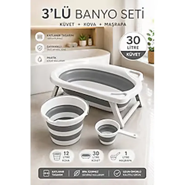 Zuu Baby 3lü bebek banyo seti ZMB