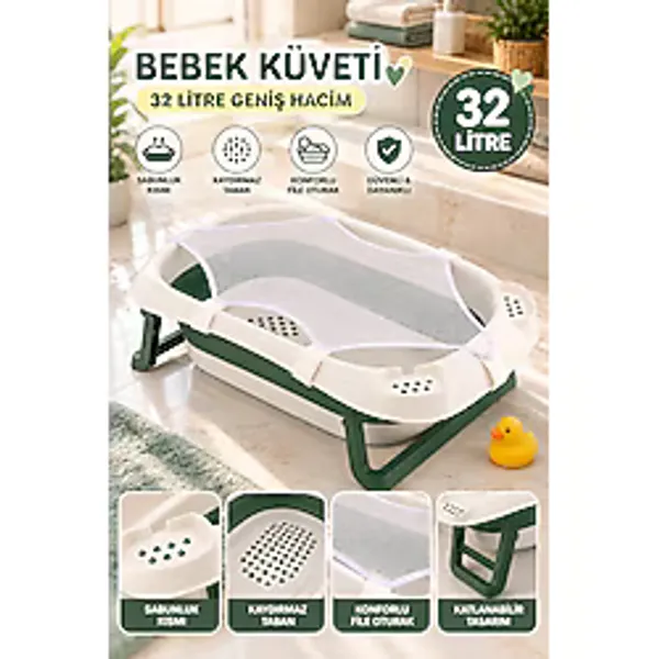 Zuu Baby Damla Bebek Banyo KÜVETİ BEYAZ- -FİLELİ
