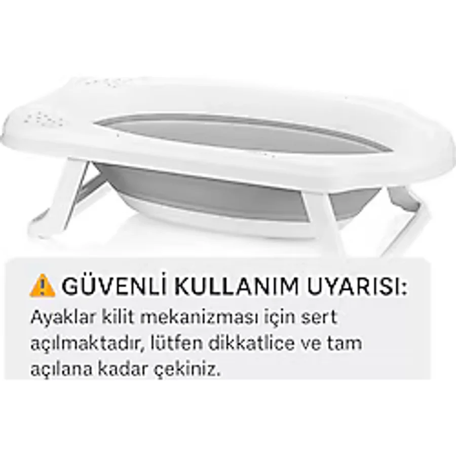 Zuu Baby Katlanabilen Bebek Banyo Küveti Gri