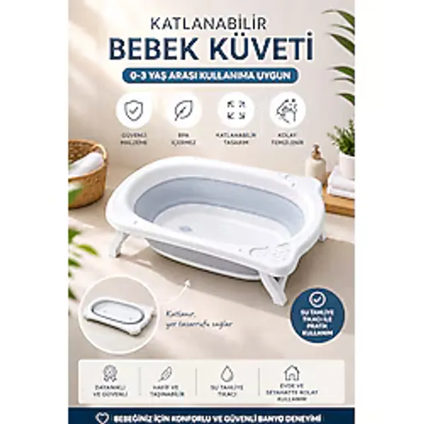 Zuu Baby Katlanabilir Bebek Küveti 30 Litre